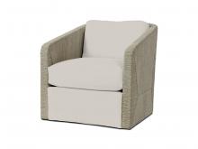 Palecek 7615-03+8155-3X - CARMINE SWIVEL LOUNGE CHAIR, FOG WHITE