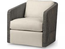 Palecek 7615-89+8155-01 - CARMINE SWIVEL LOUNGE CHAIR, MOCHA WASH