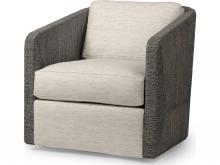 Palecek 7615-89+8155-1D - CARMINE SWIVEL LOUNGE CHAIR, MOCHA WASH