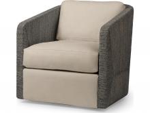 Palecek 7615-89+8155-3R - CARMINE SWIVEL LOUNGE CHAIR, MOCHA WASH