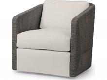 Palecek 7615-89+8155-3X - CARMINE SWIVEL LOUNGE CHAIR, MOCHA WASH