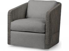 Palecek 7615-89+8155-3Y - CARMINE SWIVEL LOUNGE CHAIR, MOCHA WASH