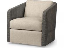 Palecek 7615-89+8155-3Z - CARMINE SWIVEL LOUNGE CHAIR, MOCHA WASH