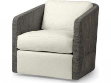 Palecek 7615-89+8155-4S - CARMINE SWIVEL LOUNGE CHAIR, MOCHA WASH