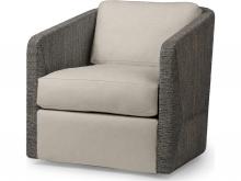 Palecek 7615-89+8155-5S - CARMINE SWIVEL LOUNGE CHAIR, MOCHA WASH