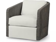 Palecek 7615-89+8155-6J - CARMINE SWIVEL LOUNGE CHAIR, MOCHA WASH