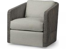 Palecek 7615-89+8155-6T - CARMINE SWIVEL LOUNGE CHAIR, MOCHA WASH