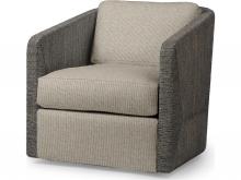 Palecek 7615-89+8155-8A - CARMINE SWIVEL LOUNGE CHAIR, MOCHA WASH