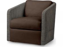 Palecek 7615-89+8155-96 - CARMINE SWIVEL LOUNGE CHAIR, MOCHA WASH