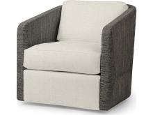 Palecek 7615-89+8156-4S - CARMINE SWIVEL LOUNGE CHAIR, MOCHA WASH