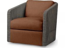 Palecek 7615-89+8156-63 - CARMINE SWIVEL LOUNGE CHAIR, MOCHA WASH