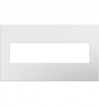 Legrand AWP4GWHW4 - adorne? Gloss White-on-White Four-Gang Screwless Wall Plate with Microban?