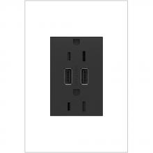 Legrand ARTRUSB153G4 - Dual USB Plus-Size Outlet Combo