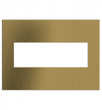 Legrand AWC3GBSB4 - adorne® Brushed Satin Brass Three-Gang Screwless Wall Plate