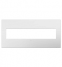 Legrand AWP5GWH1 - adorne? Gloss White Five-Gang Screwless Wall Plate with Microban?