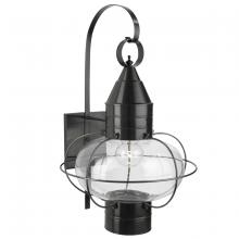 Norwell 1509-BL-CL - Classic Onion Outdoor Wall Light - Black with Clear Glass