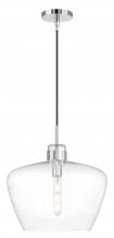 Norwell 3742-CH-CL - Aurora 1-Light Glass Pendant