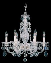 Schonbek 1870 2994-211H - Sterling 6 Light 120V Chandelier in Aurelia with Clear Heritage Handcut Crystal