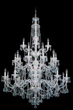 Schonbek 1870 3610-211H - Sterling 25 Light 120V Chandelier in Aurelia with Clear Heritage Handcut Crystal