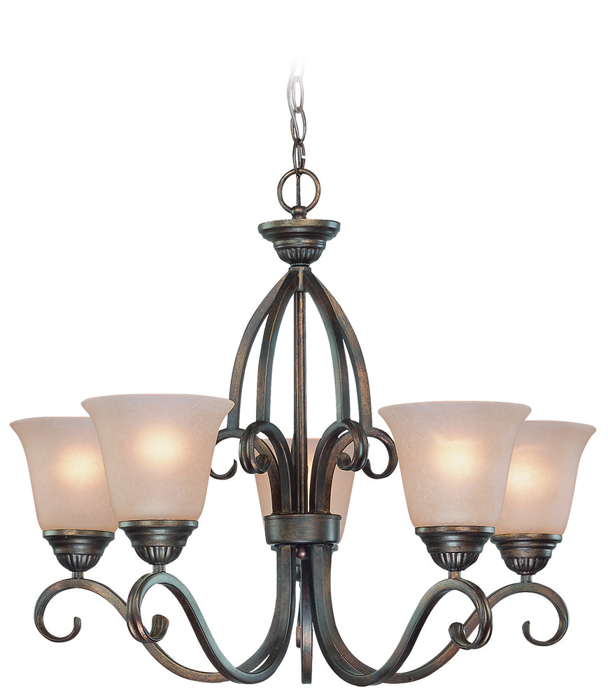 Gatewick 5 Light Chandelier in Century Bronze