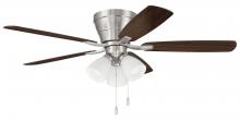 Craftmade WHL52BNK5C3 - 52" Wheeler 3-Light in Brushed Polished Nickel w/ Driftwood/Walnut Blades