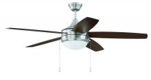 Craftmade EPHA52BNK5 - 52" Phaze Energy Star 5 in Brushed Polished Nickel w/ Walnut/Dark Oak Blades