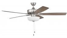 Craftmade S111BNK5-60DWGWN - 60" Super Pro 111 in Brushed Polished Nickel w/ Driftwood/Grey Walnut Blades