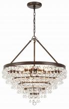 Crystorama 137-VZ - Calypso 8 Light Crystal Teardrop Vibrant Bronze Chandelier