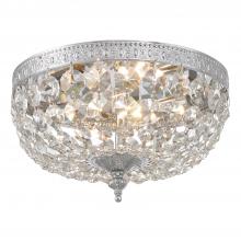 Crystorama 710-CH-CL-I - Crystorama 2 Light Clear Italian Crystal Polished Chrome Flush Mount