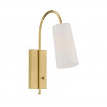 Crystorama ALX-4501-AG - Alexa 1 Light Aged Brass Task Sconce