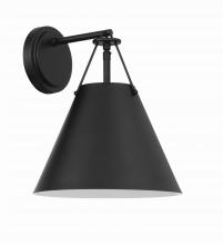 Crystorama XAV-B8311-MK - Xavier 1 Light Matte Black Sconce