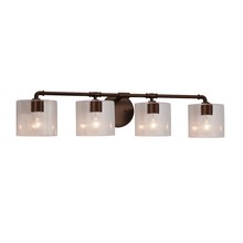 Justice Design Group FSN-8464-30-SEED-DBRZ - Bronx 4-Light Bath Bar