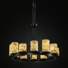 Justice Design Group ALR-8763-10-DBRZ - Dakota 12-Light Ring Chandelier (Tall)