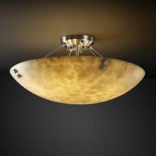 Justice Design Group CLD-9654-25-NCKL-F6 - 36" Semi-Flush Bowl w/ CONCENTRIC CIRCLES FINIALS