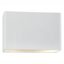 Justice Design Group CER-5650W-WHT-LED2-2000 - Large ADA Rectangle (Outdoor) LED Wall Sconce - Closed Top