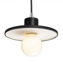 Justice Design Group CER-6325-CRB-CROM-BKCD - Saucer Pendant