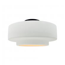 Justice Design Group CER-6365-WHT-MBLK-LED1-700 - Large Tier LED Semi-Flush