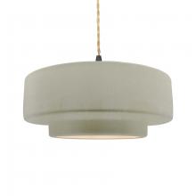 Justice Design Group CER-6545-CKC-MBLK-BEIG-TWST - Large Tier 1-Light Pendant