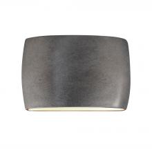 Justice Design Group CER-8898-ANTS - Wide ADA Large Oval Wall Sconce - Closed Top