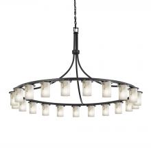 Justice Design Group FAL-8736-10-MBLK - Dakota Downlight 21-Light 1-Tier Chandelier