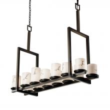 Justice Design Group FAL-8764-10-DBRZ - Dakota 14-Light Bridge Chandelier (Tall)