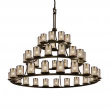 Justice Design Group FSN-8714-10-MROR-DBRZ - Dakota 45-Light 3-Tier Ring Chandelier