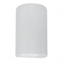 Justice Design Group CER-1260W-WHT - Large Cylinder - Closed Top (Outdoor)