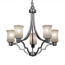 Justice Design Group GLA-8500-16-CLRT-NCKL - Argyle 5-Light Chandelier