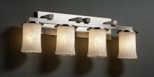 Justice Design Group GLA-8774-16-WHTW-NCKL-LED4-2800 - Dakota 4-Light Straight-Bar LED Bath Bar