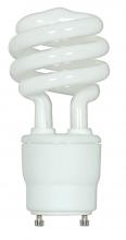 Satco Products Inc. S8204 - 15 Watt; Mini Spiral Compact Fluorescent; 2700K; 82 CRI; GU24 base; 120 Volt