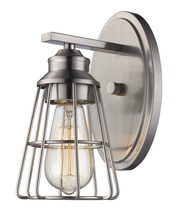 Trans Globe 21191 BN - 1LT-SCONCE TRI STEEL CAGE-BN