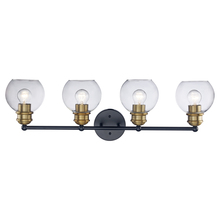 Trans Globe 22054 BK-AG - Polverini Two-Tone 4-Light Indoor Armed Vanity Wall Light