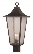 Trans Globe 50935 BK - Rasmussen 1-Light Seeded Glass Post Mount Lantern Head