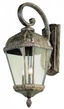 Trans Globe 5151 BRT - Covington 3-Light Braided Crown Trim and Clear Beveled Glass Coach Wall Lantern